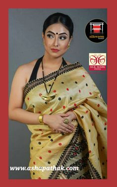 Pure Tasar silk Makhala Chador on Assamese Traditional Design Traditional Design, Blouse Designs, New Collection, India, Pure Products