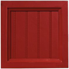 a red door is shown against a white background with the bottom panel painted dark red