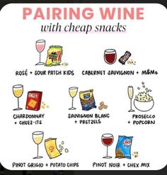 an image of pairing wine with cheap snacks