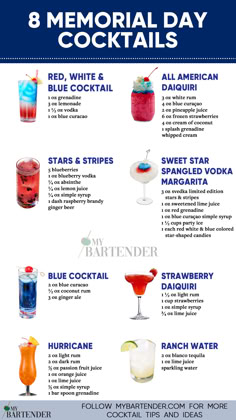 Memorial Day Cocktails Memorial Day Margarita, 4th Of July Drinks Alcoholic With Rum, Father’s Day Cocktail Ideas, Memorial Day Mock Tail, Red Drink Recipes, Smirnoff Red White And Berry Recipes, Memorial Day Drinks Alcohol Easy, Memorial Day Shots, Memorial Day Cocktails Drinks