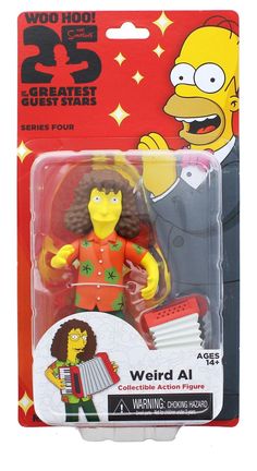 the simpsons action figure is in its package