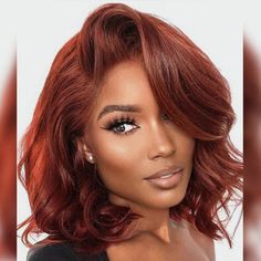 Product Details Brand Name Geeta Hair Hair Material 100% Human Hair From One Donor Hair Texture Body Wave Bob Wigs → Hair Color Reddish Brown Wigs → Density 150% 180% 250% Density Hair Length 12-16Inch Lasting For 1 More Year Lace Size 13x4 Lace Front /4x4/5x5 Lace Closure Avalaible Lace Type HD Transparent Swiss Lace wig（🔥 Shop HD Lace wigs →） Hairline Lightly Pre-plucked Natural Hairline Wig Size Average Size (Head Circumference 21.5-22.5 Inch) ATTENTION:If you need a smaller or bigger cap, p Cooper Hair, Cooper Brown, Highlight Bob, 2000s Hairstyles, Barrel Curls, Business Photoshoot, Copper Brown, Silk Press, Brown Wig