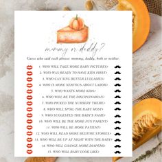 a recipe card with pumpkins on it and an orange slice next to it that says, what's wrong?