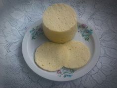 three pieces of bread sitting on top of a white plate