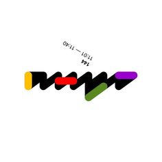 the logo for an art project is shown in black, red, yellow and green