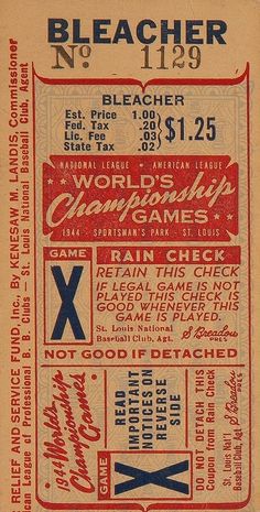 an old concert ticket for the world's greatest rock band, bleacher