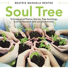 the book cover for soul tree, featuring hands holding small green plants with dirt on them