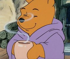 A Blanket, A Cartoon, A Coffee, Winnie The Pooh, Coffee