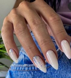 Unghie Sfumate, Milky Nails, Wow Nails, Thanksgiving Nails, Oval Nails, Neutral Nails, Classy Nails, Pretty Acrylic Nails