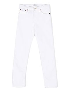 white cotton blend mid-rise belt loops front button and zip fastening classic five pockets slim cut Ralph Lauren Kids Boys, Sales Clothes, Bath Robes For Women, Polo Ralph Lauren Kids, Boys Denim, Ralph Lauren Kids, Ralph Lauren Jeans, Jeans White, Blazer Outfits