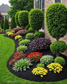 the landscaping is very nice and colorful