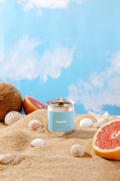 road trip to the beach? no need with this fresh, coastal scent inspired by summers spent seaside. soak in the salty air and beach vibes with gentle notes of fresh grapefruit, creamy coconut and sea salt. notes: grapefruit + coconut + sea salt  mini // burn time: 20-25 hours classic // burn time: 40-45 hours Candle Minimalist, Candle Plant, Coastal Scents, Candles Photography, Summer Fragrance, Vegan Gifts, Custom Candles, Hand Poured Candle, Minimalist Home Decor