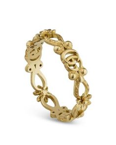 Gucci 18K Yellow Gold Flora Double G & Flower Openwork Ring Gucci Ring, Gucci Flora, Fine Jewelery, Gucci Jewelry, Jewelry Lookbook, Diamond Carat, Latest Jewellery, Gold Sparkle, Jewelry Inspo