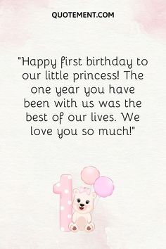 My Daughter 1st Birthday Wishes, Birthday Wishes For One Year Old, Baby Birthday Ideas 1st