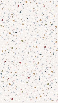 a white background with multicolored spots and dots