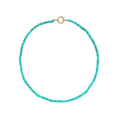 Kingman Turquoise 16 inches long 14k yellow gold clasp Made to order. Please allow approx 4-6 for shipment Rainbow Gemstones, Kingman Turquoise, Letter Charms, Bead Strand, Turquoise Beads, Chain Pendants, Charm Earrings, Charm Jewelry, Body Jewelry