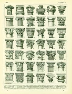 an old book with many different types of vases