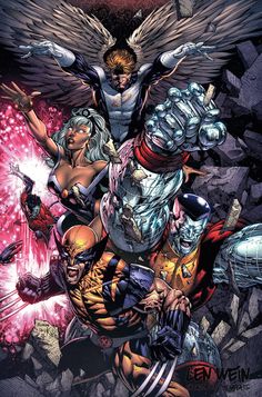 an image of the cover to avengers and x - men 1, drawn by person