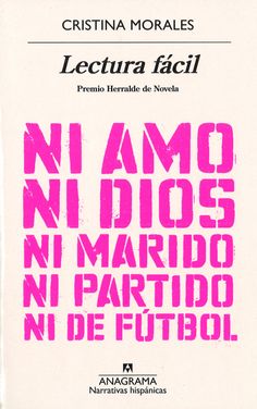 the front cover of a book with pink lettering