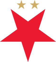 three gold stars on top of a red star