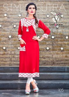 Specification : NAME :	Saisha TOTAL DESIGN :	8 PER PIECE RATE :	 435/- FULL CATALOG RATE :	 3480/-+(5%GST) + Shipping Charge WEIGHT :	4 SIZE :	M | L | XL | XXL | Type :	Long Kurtis MOQ :	Minimum 8 Pcs. Fabric Description :	Heavy Rayon With Decent Print (14 kg) Printed Kurti Designs, New Kurti Designs, Long Kurtis, Sleepwear Fashion, Fancy Kurti, Long Kurti Designs