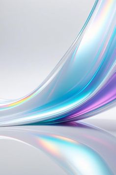 an abstract background with blue, purple and green lines in the center on a white surface