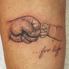 two hands holding each other with the words for life written on it and in cursive writing