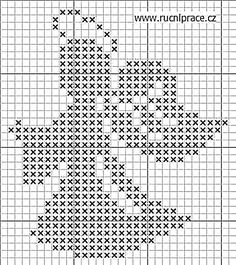 a cross stitch pattern with an arrow in the middle and stars at the bottom, on a white background