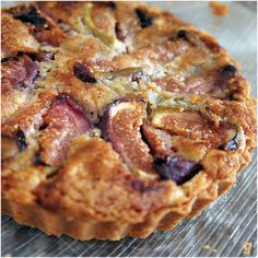 a close up of a pie on a cooling rack