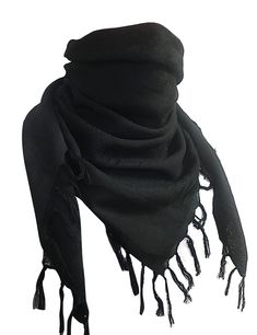 PRICES MAY VARY. 🤠Features:Thickened Arabian square scarf, tactical cotton scarf for both men and women, warm windproof sand mask, warm shawl, tassel scarf,Sandproof scarves. 🤠Size: 43in *43in (110cm *110cm)，Meet the many ways to wear the scarf :) 🤠Multifunctional: This scarf can provide you with a variety of needs, whether for styling, warmth or weather protection. The ultra-lightweight fabric can effectively protect your head, face and neck from the sun, wind, dust and sand damage. Not only Shemagh Scarf Tutorial, Tactical Scarf, Casual Black Cotton Scarf, One Size Black Bandana Scarf, Shemagh Scarf, Military Scarf, Camo Scarf, Branded Scarves, Tassel Scarf