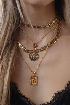 Our Ancient Paradigm Necklace is replicated from an authentic vintage coin. Hanging eloquently from a cross bail on a fine chain with a delicate 5-gold-bead detail. Wear this piece with intention of representing an ancient, yet timeless amulet of human design and culture that lasts you a lifetime. ✦ Chain measures 14 Inches / 24K GP ✦ Extender measures 3 inches / 14K GF ✦ Pendant measures 1 inch round / 24K GP Dark Academia Accessories, Dark Academia Jewelry, Dragon Symbol, Fire Necklace, Child Of Wild, Neutral Jewelry, Chanel Inspired, Golden Necklace, Dragon Necklace