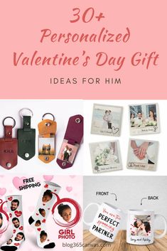 valentine's day gifts for him and her with the words, 30 personalized valentine's day gift ideas for him