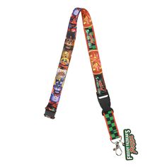 Head out on your next adventure with this officially licensed Five Nights at Freddy’s lanyard! Featuring a custom design of Freddy Fazbear’s Pizza on one side and a collage of your favorite characters on the other, it's a must-have accessory for any fan of the popular horror franchise. The included “Freddy Fazbear’s Pizza” rubber charm adds a playful touch to your daily carry. Crafted from durable polyester and equipped with a neck breakaway and a lower buckle release, it ensures your essentials stay secure. For easy maintenance, simply wipe it clean with a damp cloth. Showcase your Five Nights at Freddy’s fandom while keeping your keys, badges, or ID conveniently close. Beetlejuice Green, Fnaf Merch, Character Collage, Daily Carry, Freddy Fazbear, Green Logo, Collectible Cards, Cool Stickers, A Collage