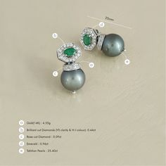 Emily Gold Diamond Emerald and Pearl Earrings – Vibe with MOI Tahitian Pearl Earrings, Festival Necklace, Tanzanite Earrings, Princess Necklace, Everyday Luxury, Ruby Earrings, Knot Earrings, Emerald Earrings, Tahitian Pearls