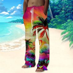 Homme Pantalon pantalon été Pantalon de plage Cordon Taille elastique Jambe droite Animal Cocotier Imprimés Photos Confort Casual du quotidien Vacances Vêtement de rue Hawaïen Rouge Bleu de 2023 ? € 25.99 Summer Printed Pants For Loungewear, Summer Printed Loungewear Pants, Printed Summer Loungewear Pants, Casual Bottoms For Summer Beach Party, Casual Bottoms For Beach Party In Summer, Bohemian Printed Bottoms For Summer, Bohemian Printed Summer Bottoms, Bohemian Printed Bottoms For Beach Season, Casual Printed Pants For Vacation