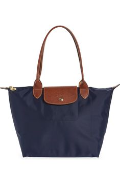 Longchamp Medium Le Pliage Nylon Shoulder Tote | Nordstrom Long Champ Bag, Longchamp Le Pliage Medium, Longchamp Tote Bag, Longchamp Medium, Longchamp Tote, Dior Girl, Longchamp Bag, Steve Madden Bags, Bags Aesthetic