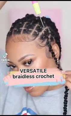 Hair Styles With Passion Twists, How To Do Crochet Braids Step By Step, Cornrow Crochet Faux Locs, Crochet Twist Tutorial, Crochet Braid Box Braids, Passion Twist Cornrows, Crochet Twist Braids Hairstyles, How To Crochet Twist Braids