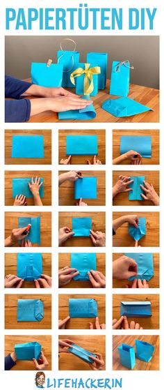 how to make paper gift bags that look like they have been folded