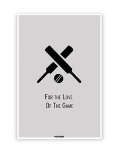 a poster with two baseball bats and the words for the love of the game