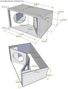 two drawings of an open and closed dishwasher, with measurements for each section