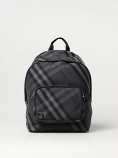 Backpack BURBERRY Men color Charcoal Burberry Backpack, Burberry Men, Men's Backpack, Charcoal Color, Burberry Bag, Backpack Bags, Patch Pocket, Burberry, Zip Pockets