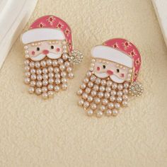 New Santa Faux Pearl Rhinestone Earrings Fashion Jewelry Zinc Alloy Fall Winter Luxury Ladies Women’s Wear Winter All Season Shirts & Blouses Jersey Tops Party Day Going Out Shirts White Accessories Dress Style Cocktail Sleeves Cardigan Pair With Sweater Preppy Sexy Hot Boho Trendy Vogue Posh Sassy Girly Date Night Elegant Dressy Fashionable Chic Tomboy Simple Bold Fun Classy Office Classy Wedding Party Cocktail,Preppy , Business Elegant Pink Christmas Jewelry, Classy Wedding Party, Chic Tomboy, Christmas Holiday Novelty Jewelry, Novelty Red Christmas Jewelry, Preppy Business, Sweater Preppy, Classy Office, Santa Earrings