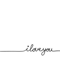 the word i love you written in cursive black ink on a white background