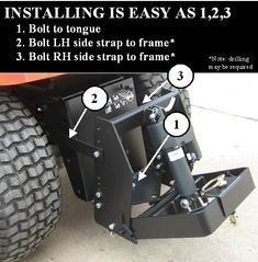 the front end of a truck with instructions on how to install it