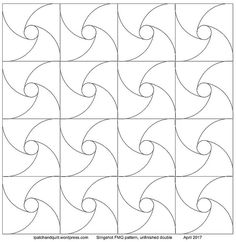 the quilt block pattern is shown in four different squares, each with an intricate design