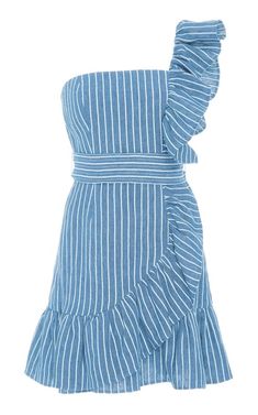 Outfit Elegantes, Monochromatic Fashion, Designer Party Dresses, Striped Denim, Fashion Terms, Sash Belt, Sweet Dress, Dresses For Teens, Dress Fashion