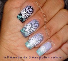 #MundodeUñas Crazy Nail Art, Crazy Nails, Nail Fashion, Nail Stamping, Fashion Nails, Makeup Nails, Fashion Makeup, Pretty Nails, Art Ideas