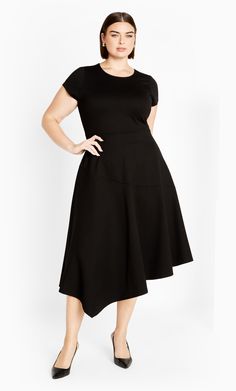 Balance comfort and style with the Ponte Flare Dress. Shop our full range of plus size dresses online now at City Chic. Plus Size Wedding Guest Dress, Flare Maxi Dress, Black Flare Dress, Plus Size Wedding Guest, Plus Size Workwear, Glamorous Gowns, Resort Wear Dresses, London Girl, Dresses Date Night