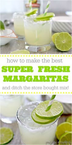 Fresh Margarita Recipe, Lime Margarita Recipe, Fresh Margarita, How To Make Margaritas, Perfect Margarita, Perfect Summer Drink, Lime Margarita, Drink Tags, Beach Drinks