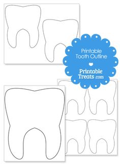 Printable Tooth Outline Tooth Printable, Tooth Outline, Dental Hygiene Graduation, Health Preschool, Dental Hygienist Graduation, Tooth Fairy Pillow Pattern, Hygiene Lessons